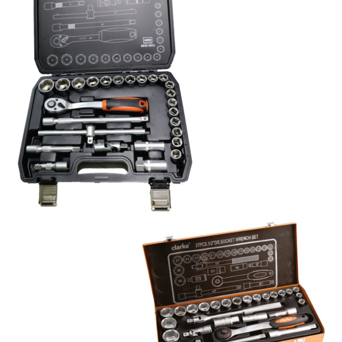 Clarke Industrial Tool 27PCS DR Socket Wrench Set – Heavy Duty