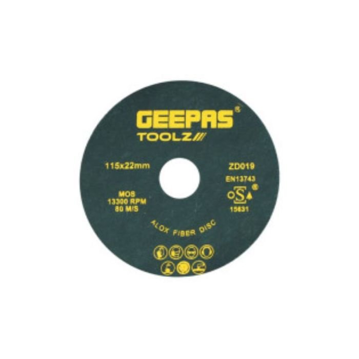 Geepas Fiber Disc 4.5″ x 24 Grit – Abrasive Grinding Disc